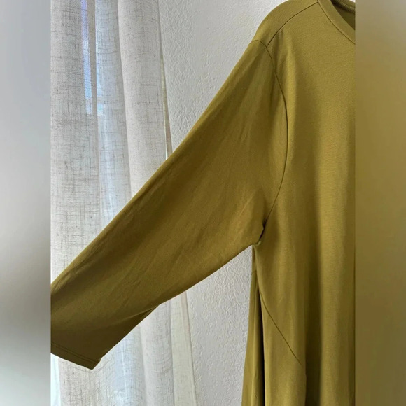 Lisa Bayne Lagenlook asymmetrical 1/3 sleeves stretchy jersey knit top size XXL - Picture 3 of 8